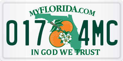 FL license plate 0174MC