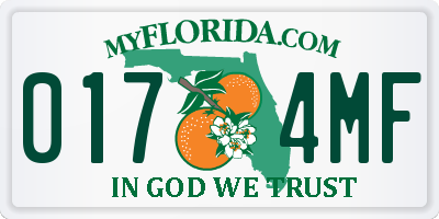 FL license plate 0174MF