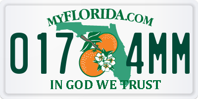 FL license plate 0174MM