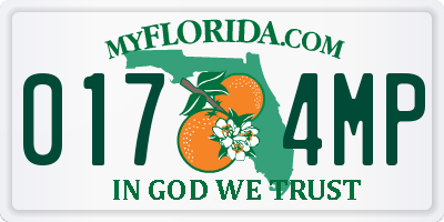 FL license plate 0174MP