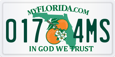 FL license plate 0174MS