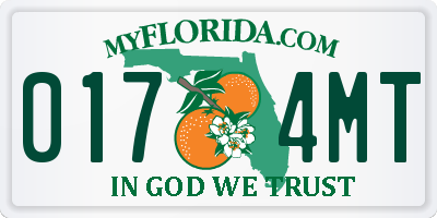 FL license plate 0174MT