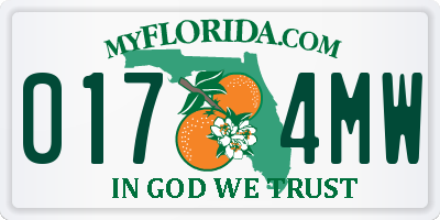 FL license plate 0174MW