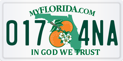 FL license plate 0174NA