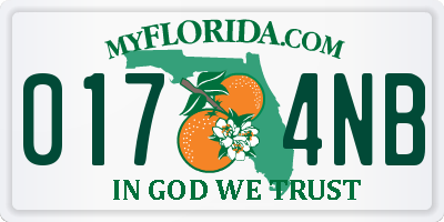 FL license plate 0174NB