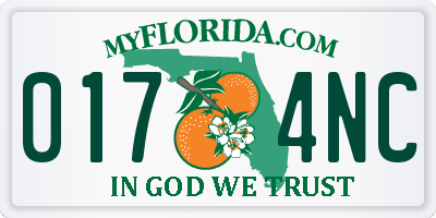 FL license plate 0174NC