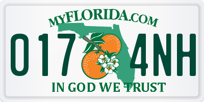 FL license plate 0174NH