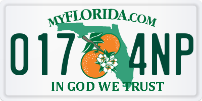 FL license plate 0174NP