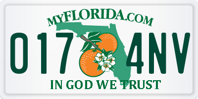 FL license plate 0174NV
