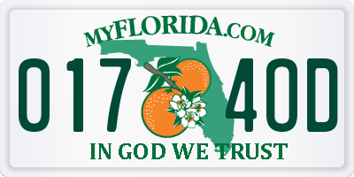 FL license plate 0174OD