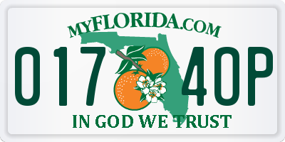 FL license plate 0174OP