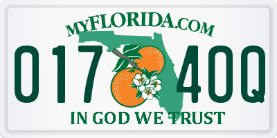 FL license plate 0174OQ
