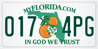 FL license plate 0174PG