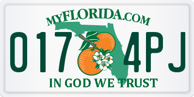 FL license plate 0174PJ