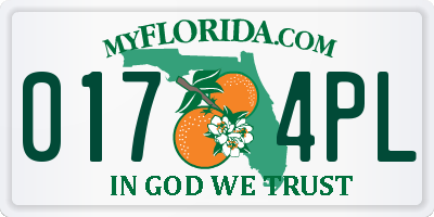 FL license plate 0174PL