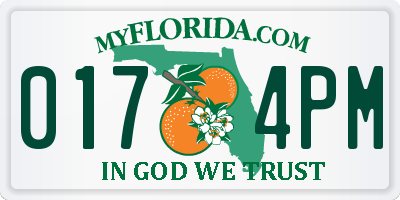 FL license plate 0174PM