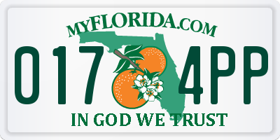 FL license plate 0174PP