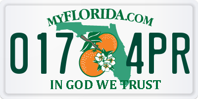 FL license plate 0174PR
