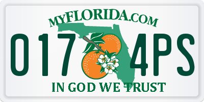 FL license plate 0174PS