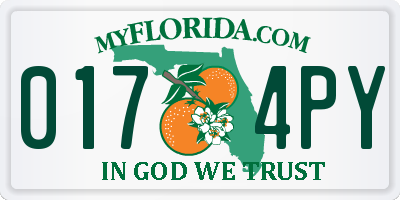 FL license plate 0174PY
