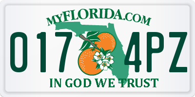FL license plate 0174PZ