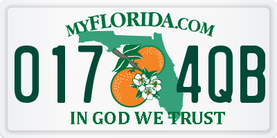 FL license plate 0174QB