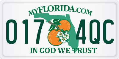 FL license plate 0174QC