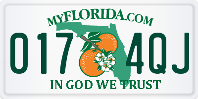 FL license plate 0174QJ