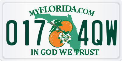 FL license plate 0174QW