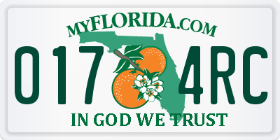 FL license plate 0174RC