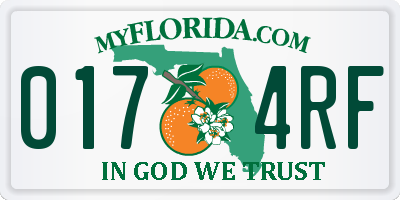 FL license plate 0174RF