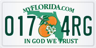 FL license plate 0174RG