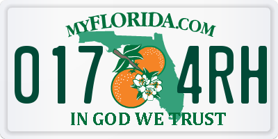 FL license plate 0174RH