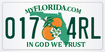 FL license plate 0174RL