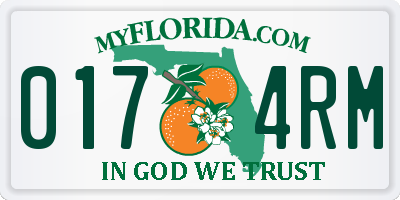 FL license plate 0174RM