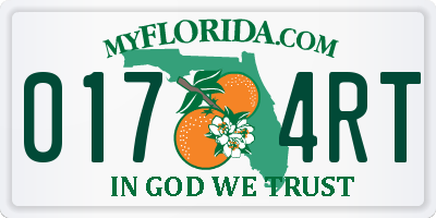 FL license plate 0174RT