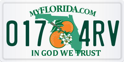 FL license plate 0174RV