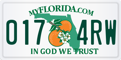 FL license plate 0174RW