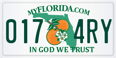 FL license plate 0174RY