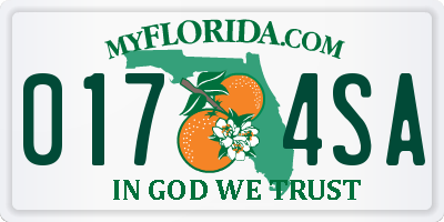 FL license plate 0174SA