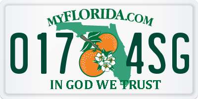 FL license plate 0174SG
