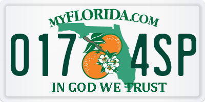 FL license plate 0174SP