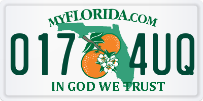 FL license plate 0174UQ