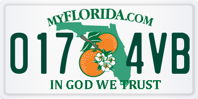 FL license plate 0174VB