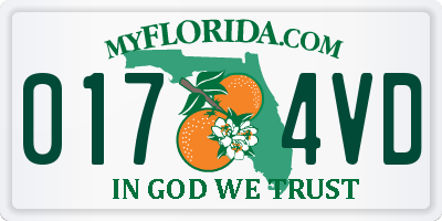 FL license plate 0174VD