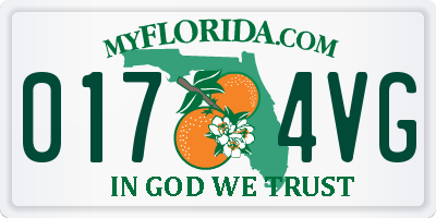 FL license plate 0174VG