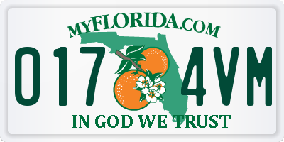 FL license plate 0174VM