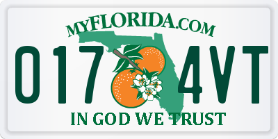 FL license plate 0174VT