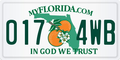 FL license plate 0174WB