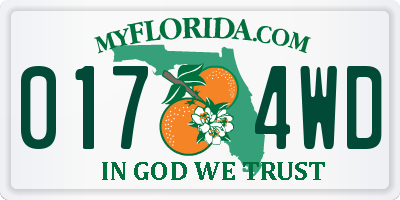 FL license plate 0174WD